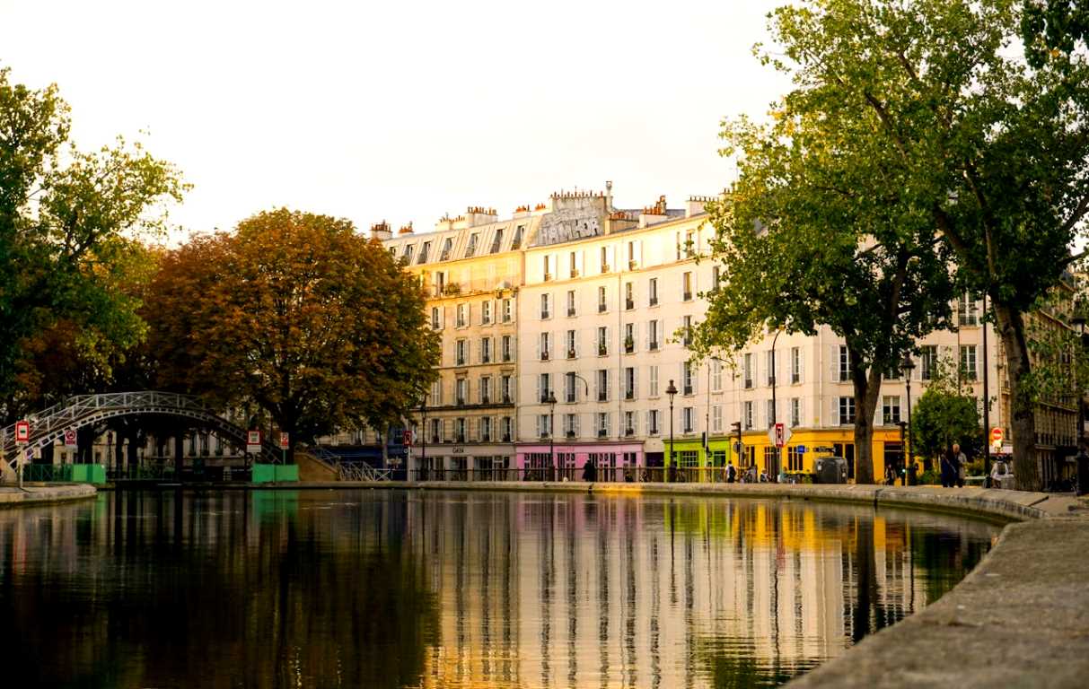 Canal Saint-Martin in Paris france
