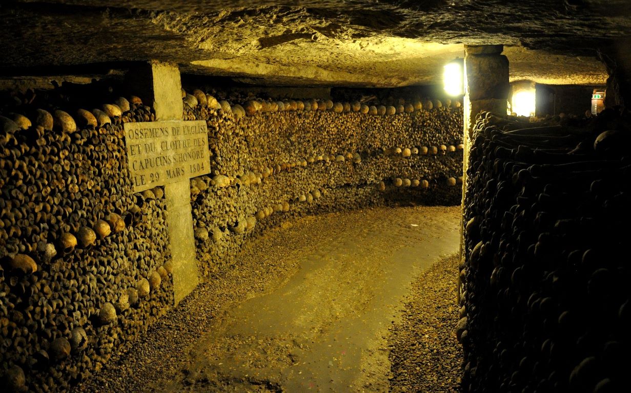 Inside Catacombs of Paris