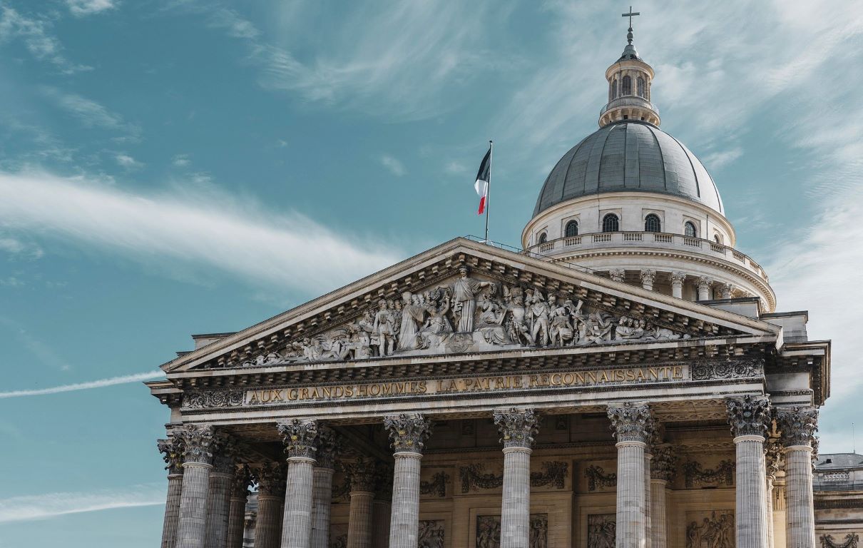 Front of Panthéon in Paris