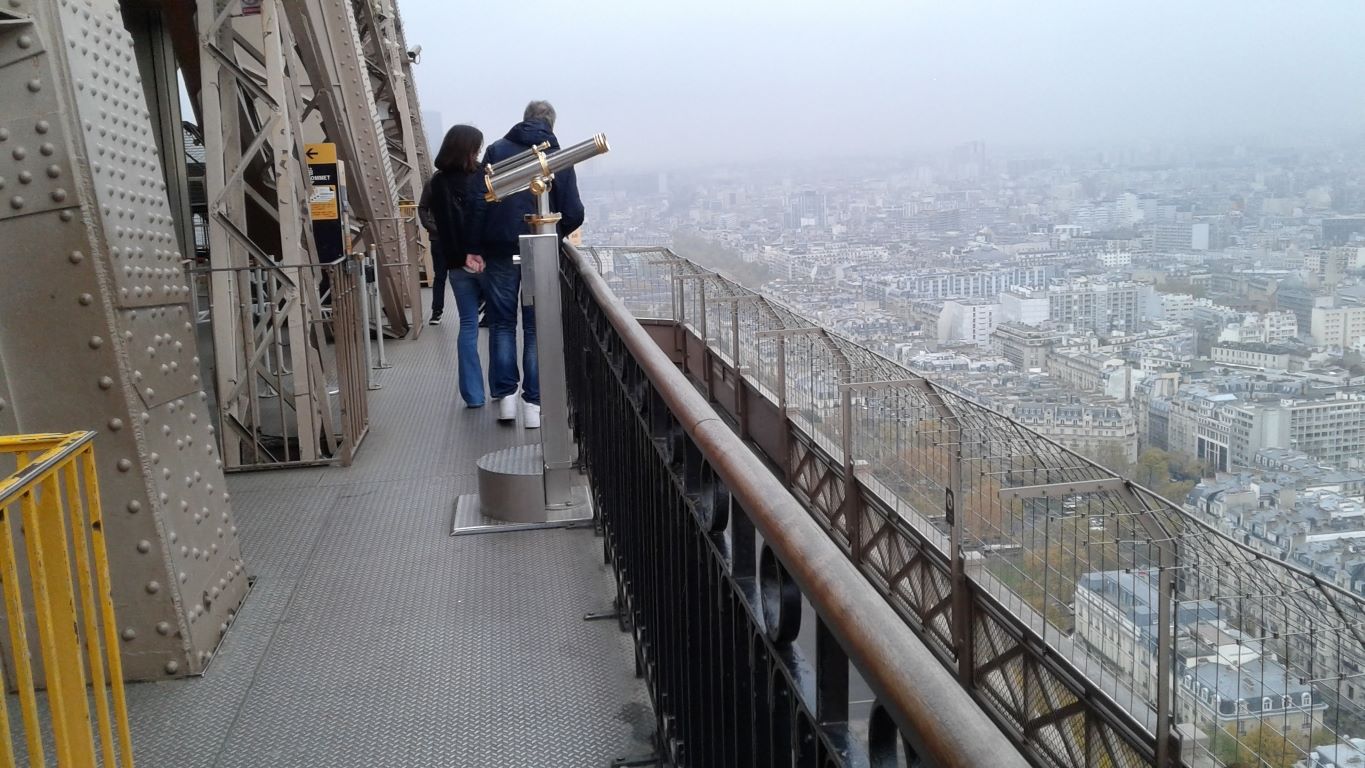 View of the first floor of the Eiffel-Tower