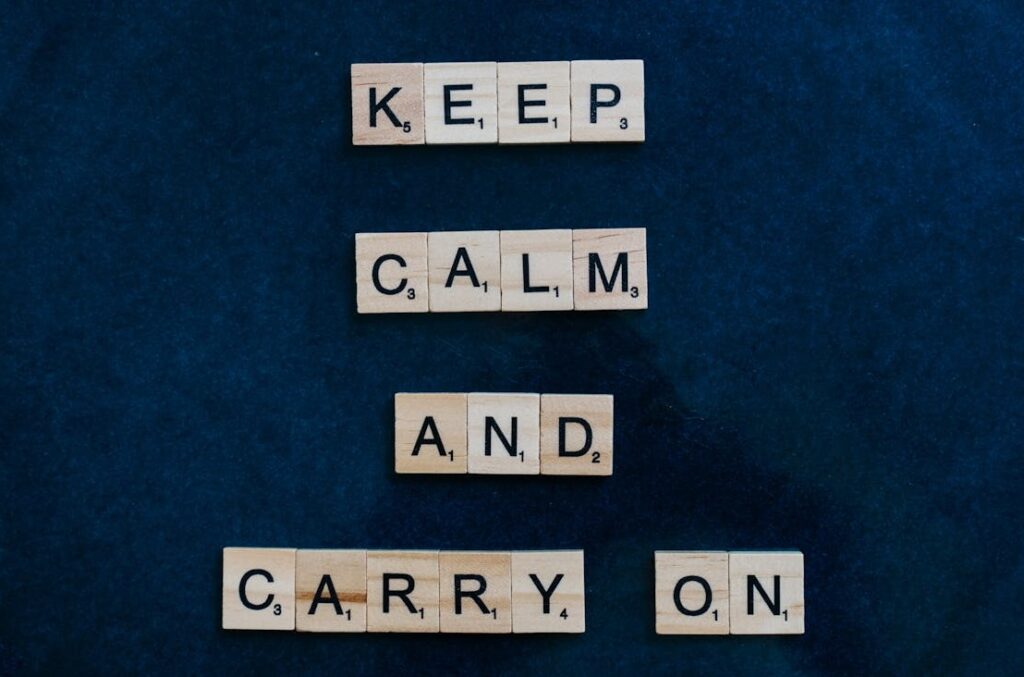 sign of keep calm and carry-on