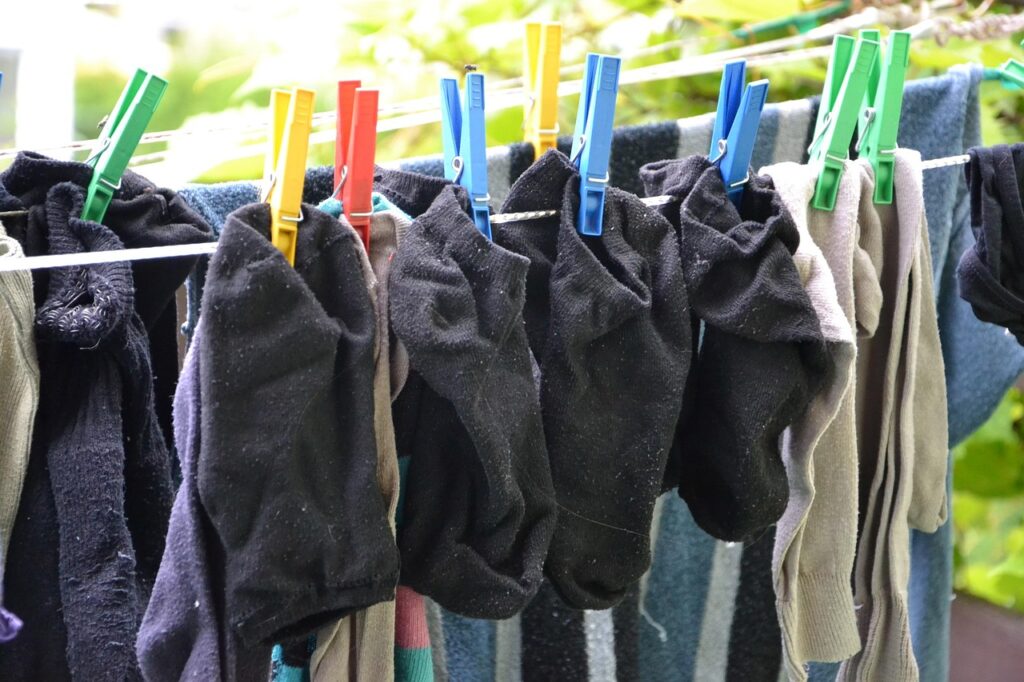 traveler’s laundry drying outside