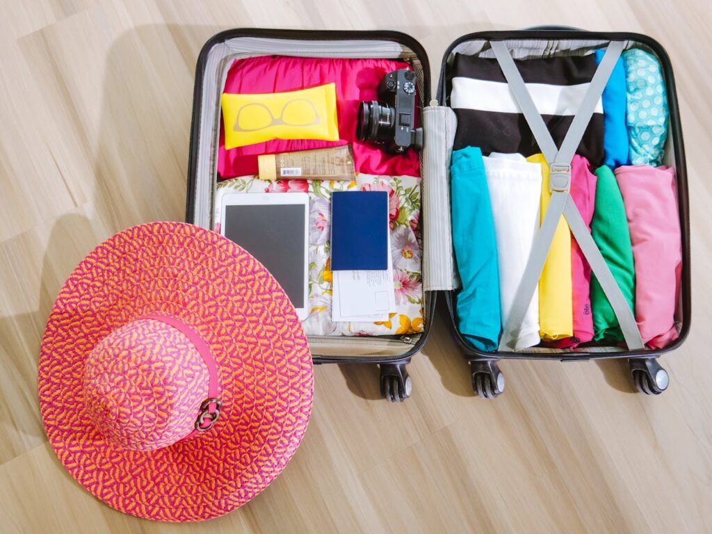 showing a carry-on of a minimalist